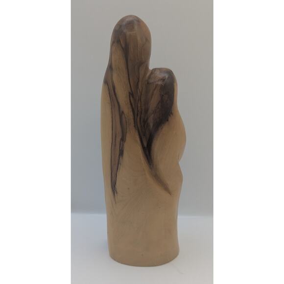 Olive Wood Holy Family Statue Of Mary, Joseph Jesus Sculpture 6" Hand Carved - Picture 2 of 4